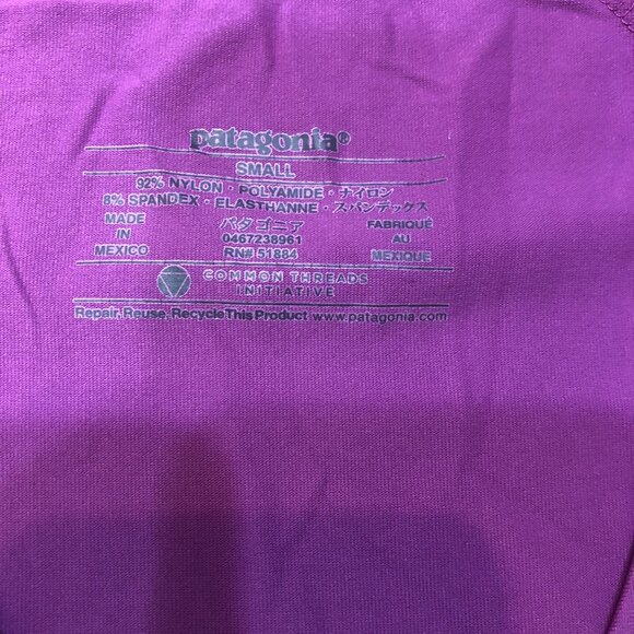 Patagonia Short Sleeve Fit & Flare Magenta V-Neck Dress Size S - Picture 7 of 9